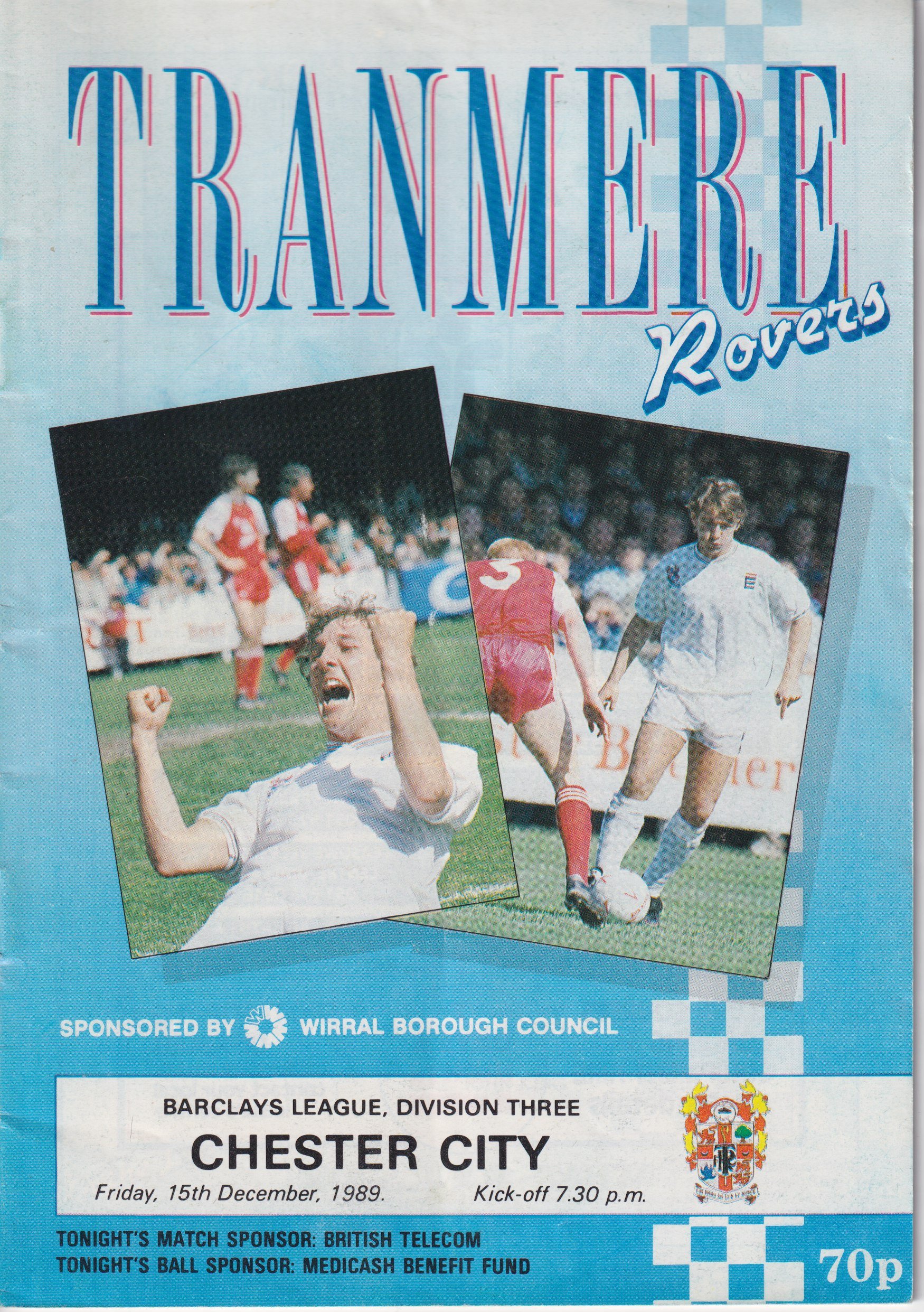 Tranmere Rovers v Chester match programme